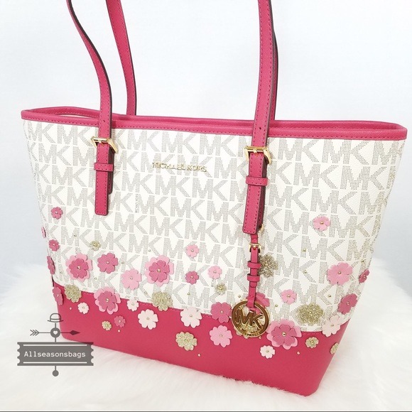 Michael Kors floral Jet set Carryall medium tote - Picture 5 of 8